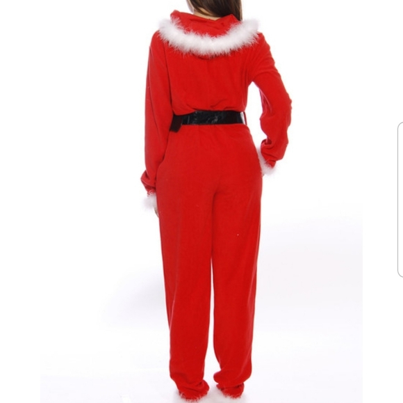 Just Love Santa Onesie Adult UNISEX Medium Oversized Pajama Costume PJ - Picture 2 of 5